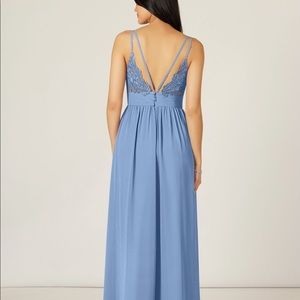Azazie Blue Steel Blake dress NWT